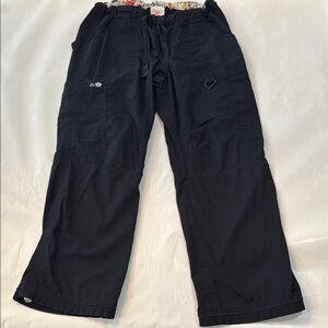 Koi Black Cargo scrub Pants Relaxed Fit